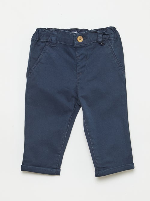 Chino dritto in cotone stretch - Kiabi