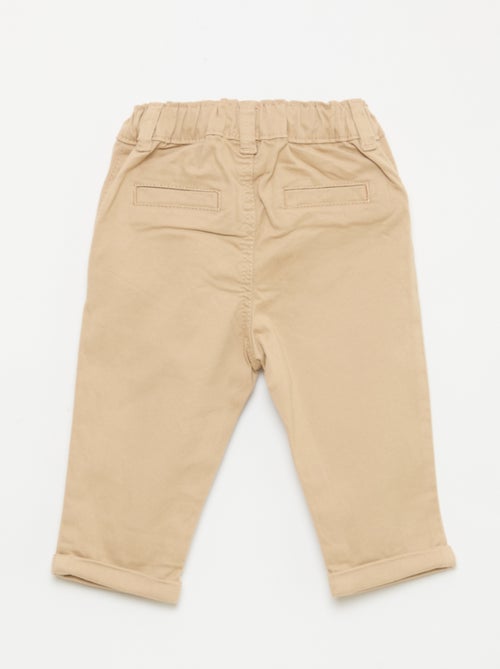 Chino droit en coton stretch - Kiabi