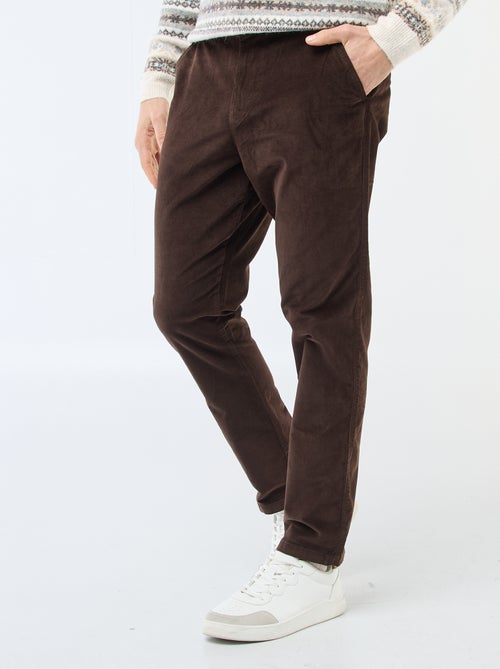 Chino en velours taille standard - Kiabi