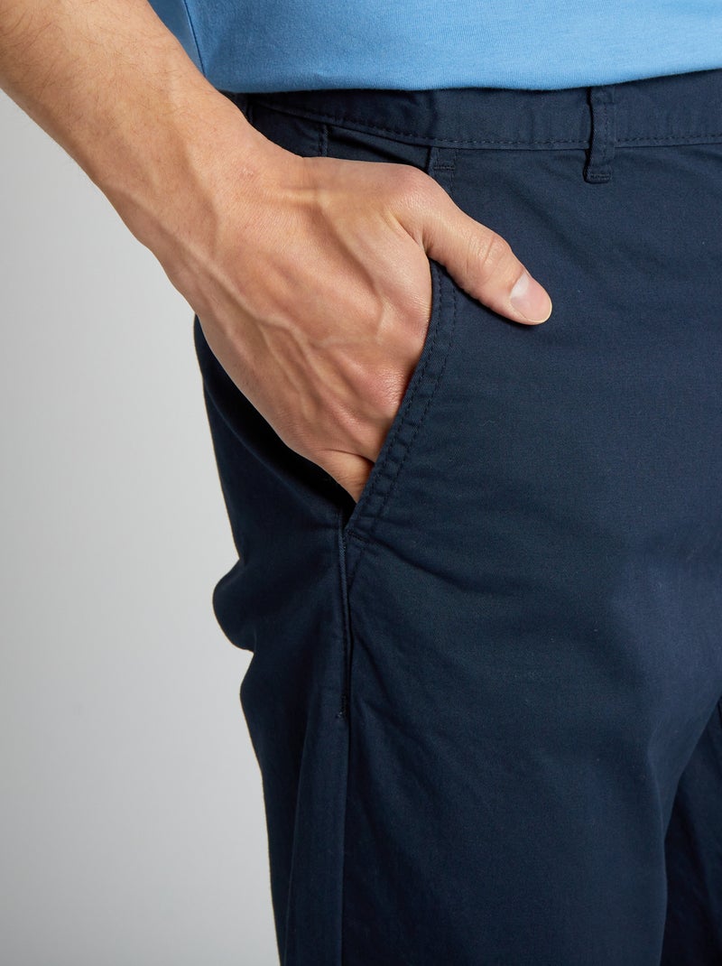 Chino-Hose Slim Fit L30 Marineblau - Kiabi