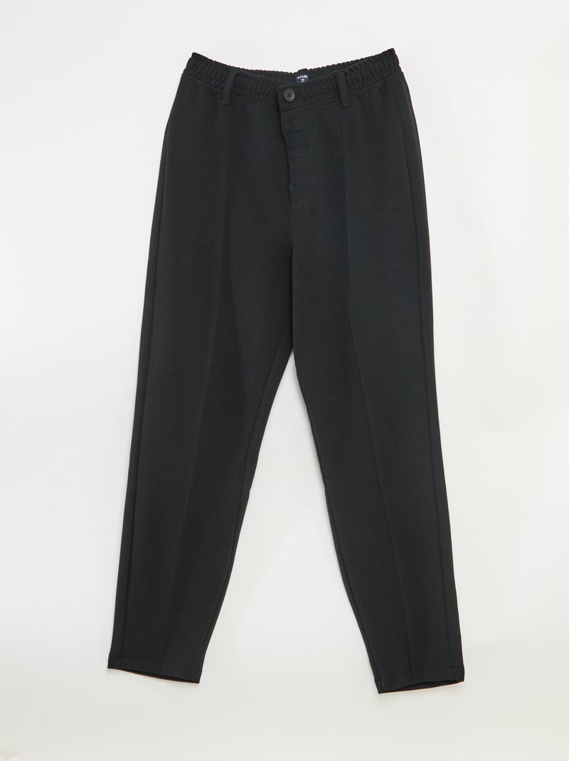 Chino regular uni - collection facile à enfiler Noir - Kiabi