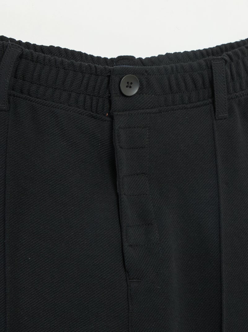 Chino regular uni - collection facile à enfiler Noir - Kiabi