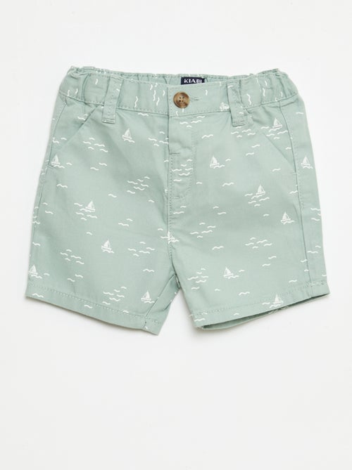 Chino-Shorts mit verstellbarem Bund - Kiabi