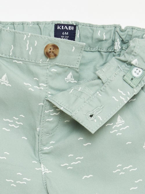 Chino-Shorts mit verstellbarem Bund - Kiabi