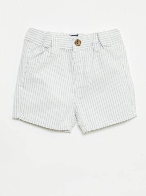 Chino-Shorts mit verstellbarem Bund - Kiabi