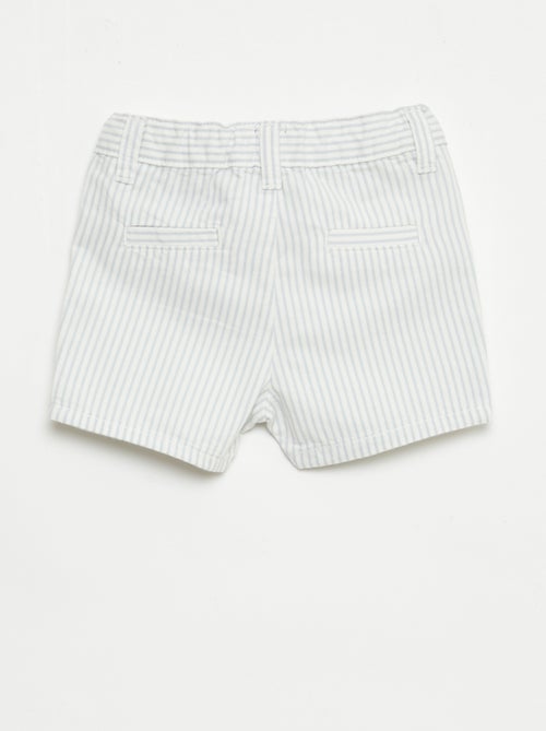 Chino-Shorts mit verstellbarem Bund - Kiabi