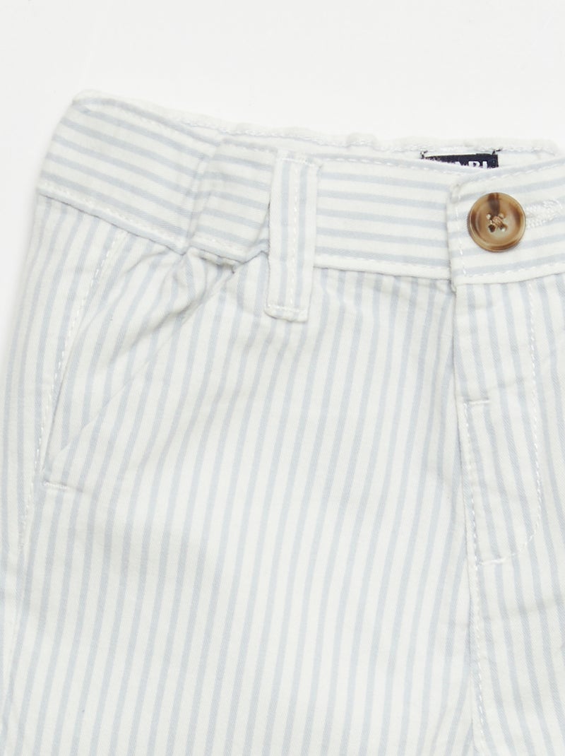Chino-Shorts mit verstellbarem Bund Weiß - Kiabi