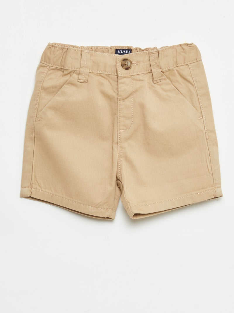 Chino Shorts with Adjustable Waist Brown / Medium brown - Kiabi