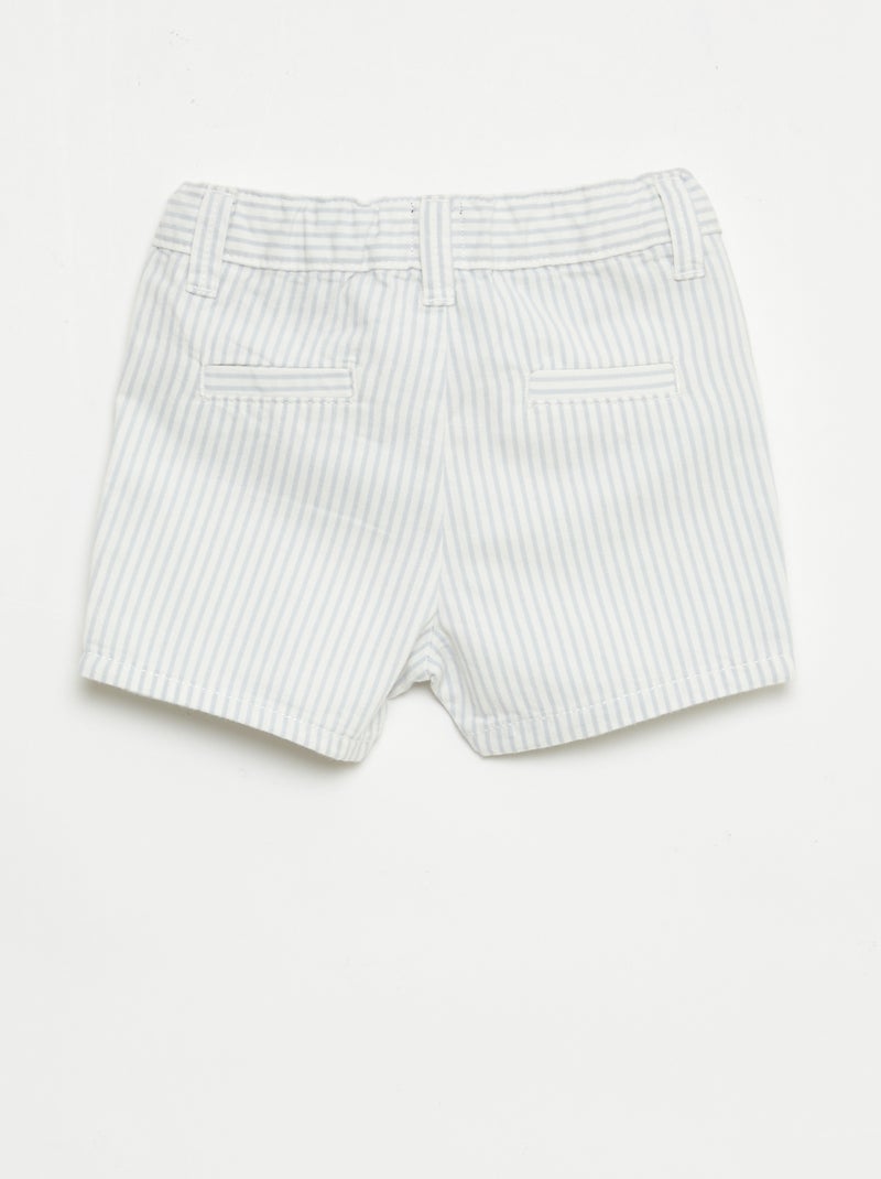 Chino Shorts with Adjustable Waist White - Kiabi