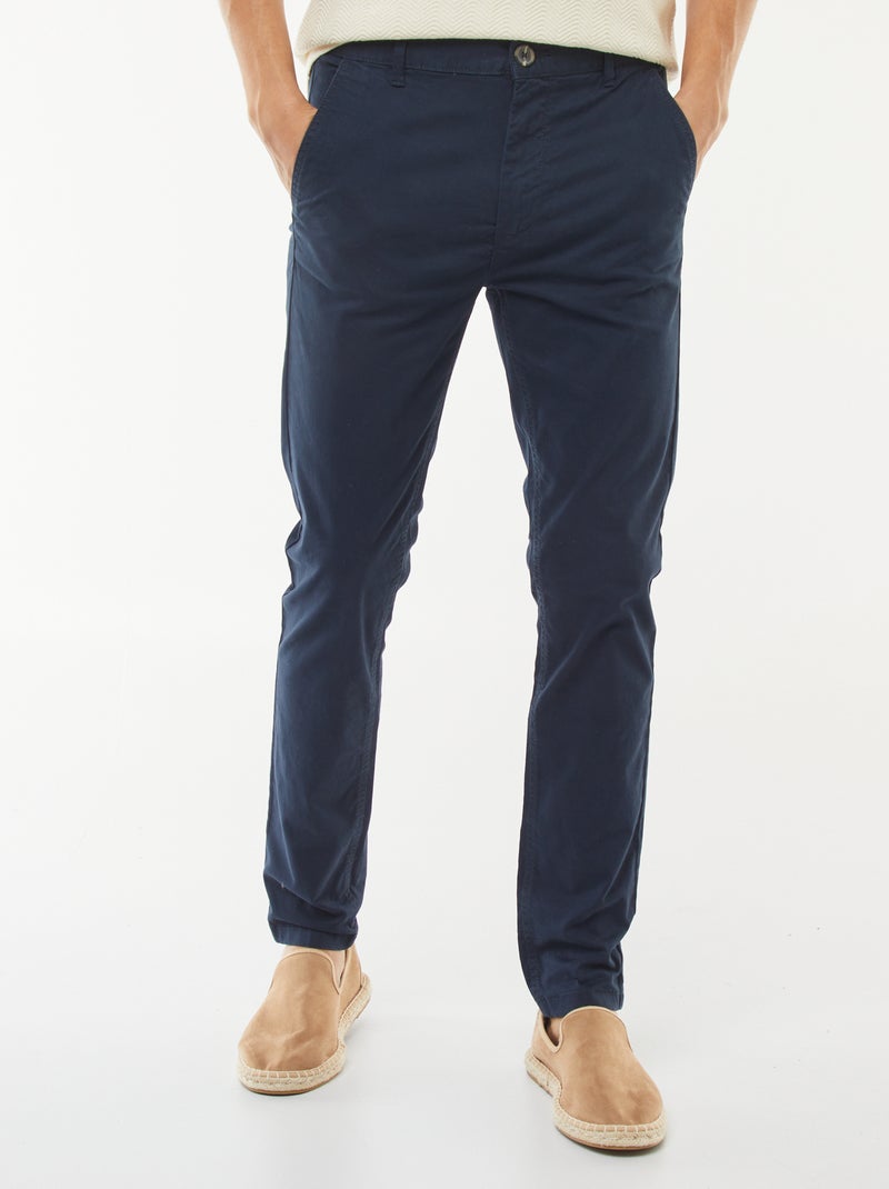 Chino skinny stretch - L32 blu - Kiabi