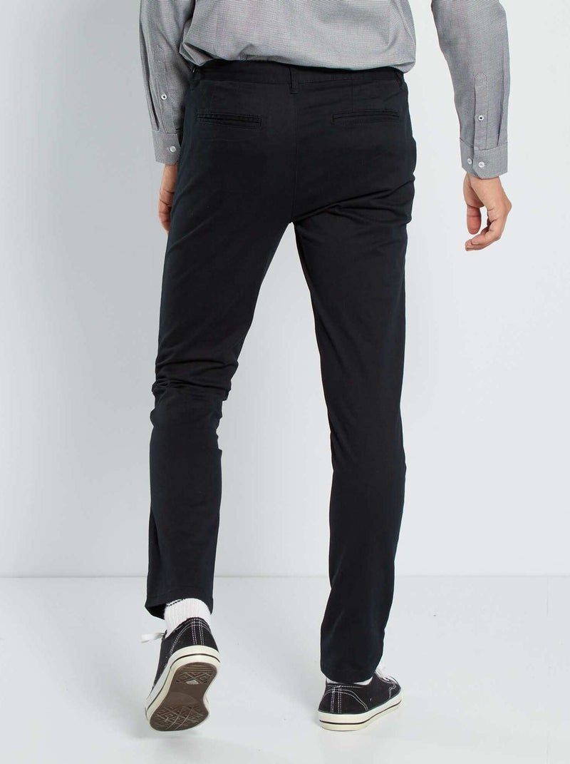 Chino skinny stretch - L32 Noir - Kiabi