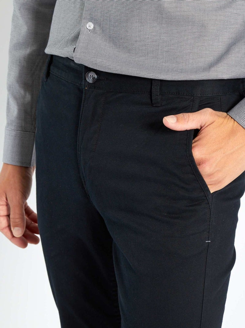 Chino skinny stretch - L32 Noir - Kiabi