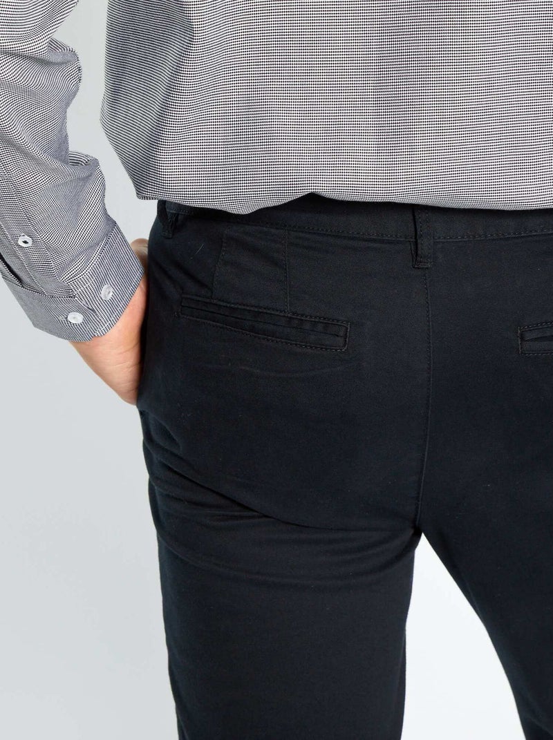 Chino Skinny Stretch-Hose – L32 Schwarz - Kiabi