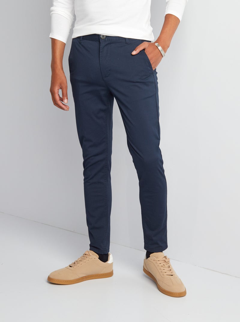Chino slim - L34 Bleu - Kiabi