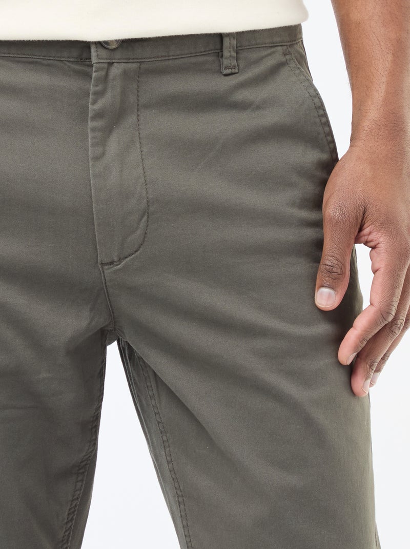 Chino slim - L34 Kaki - Kiabi