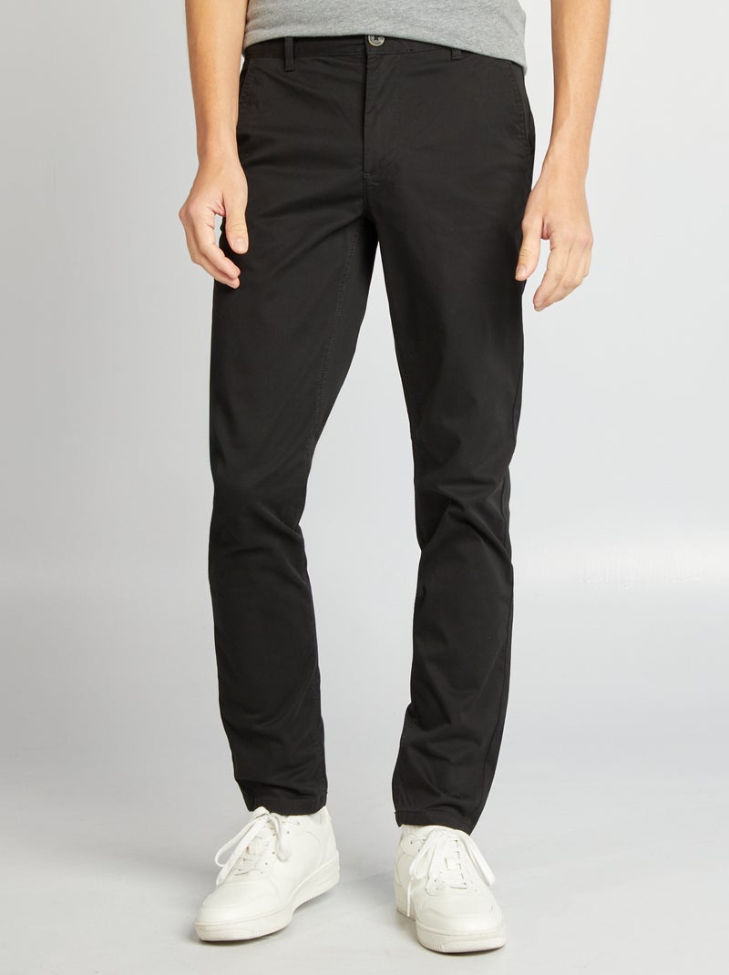 Chino slim - L34 noir - Kiabi