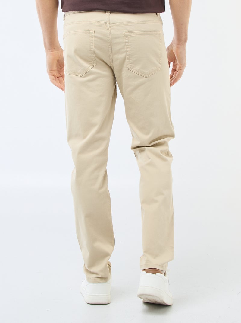 Chino slim 5 poches - L32 Beige - Kiabi