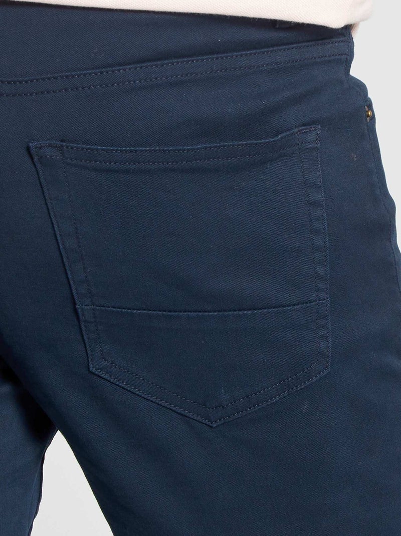 Chino slim 5 poches - L32 bleu marine - Kiabi