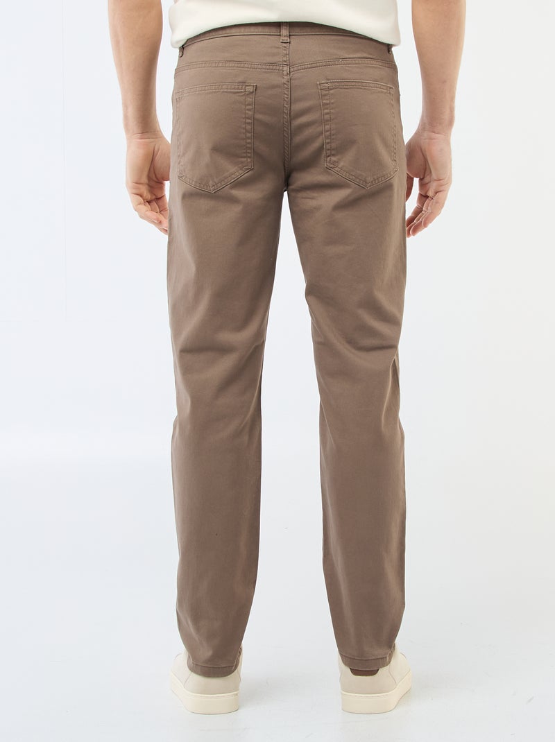 Chino slim 5 poches - L32 Marron - Kiabi