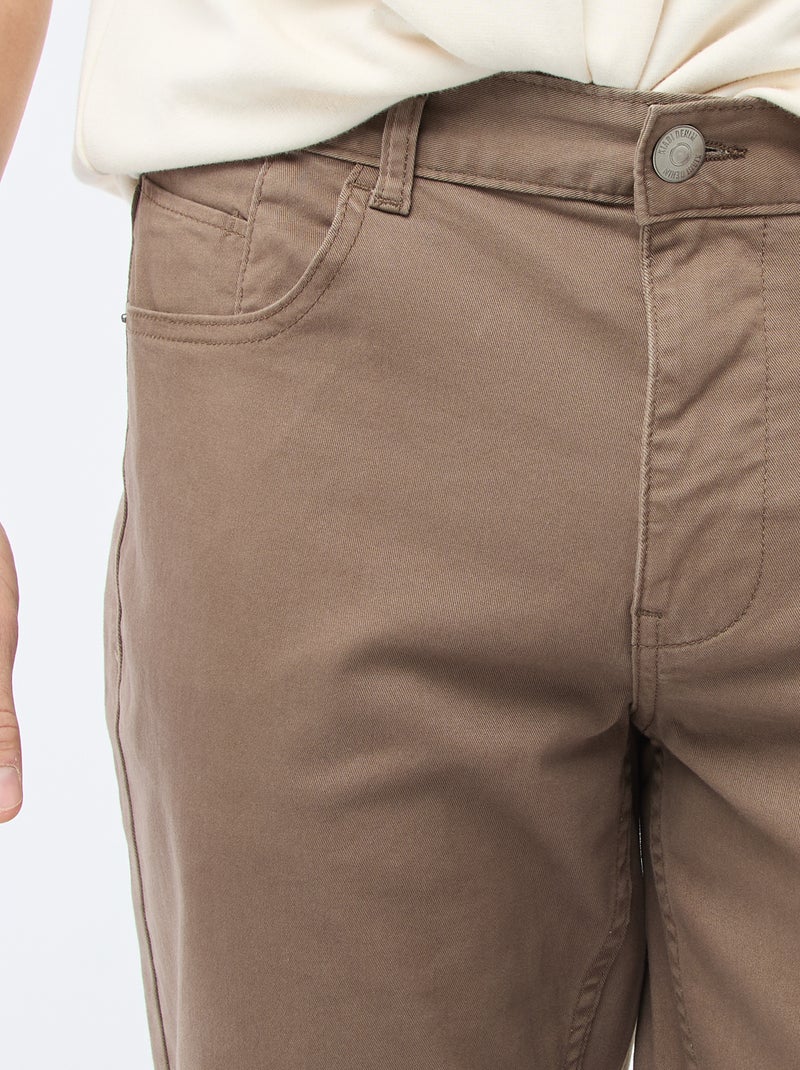 Chino slim 5 poches - L32 Marron - Kiabi