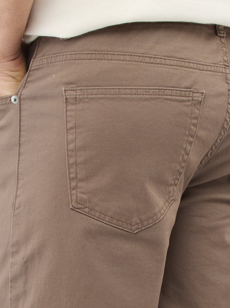 Chino slim 5 poches - L32 Marron - Kiabi