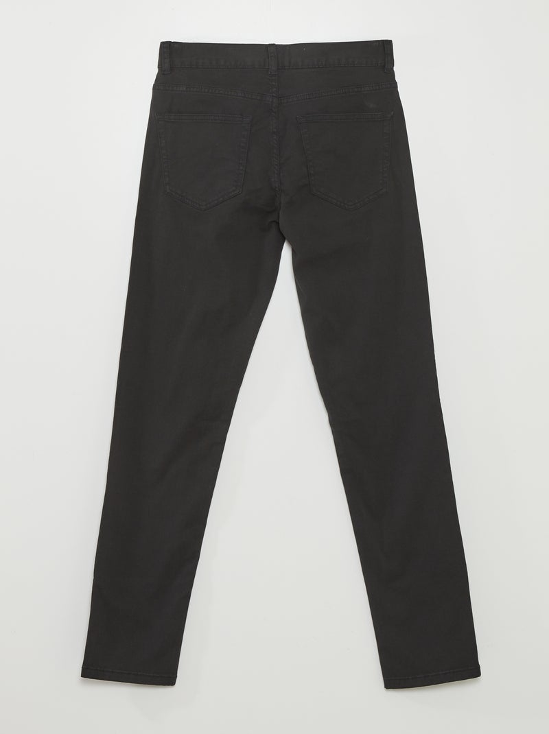 Chino slim 5 poches - L32 noir - Kiabi