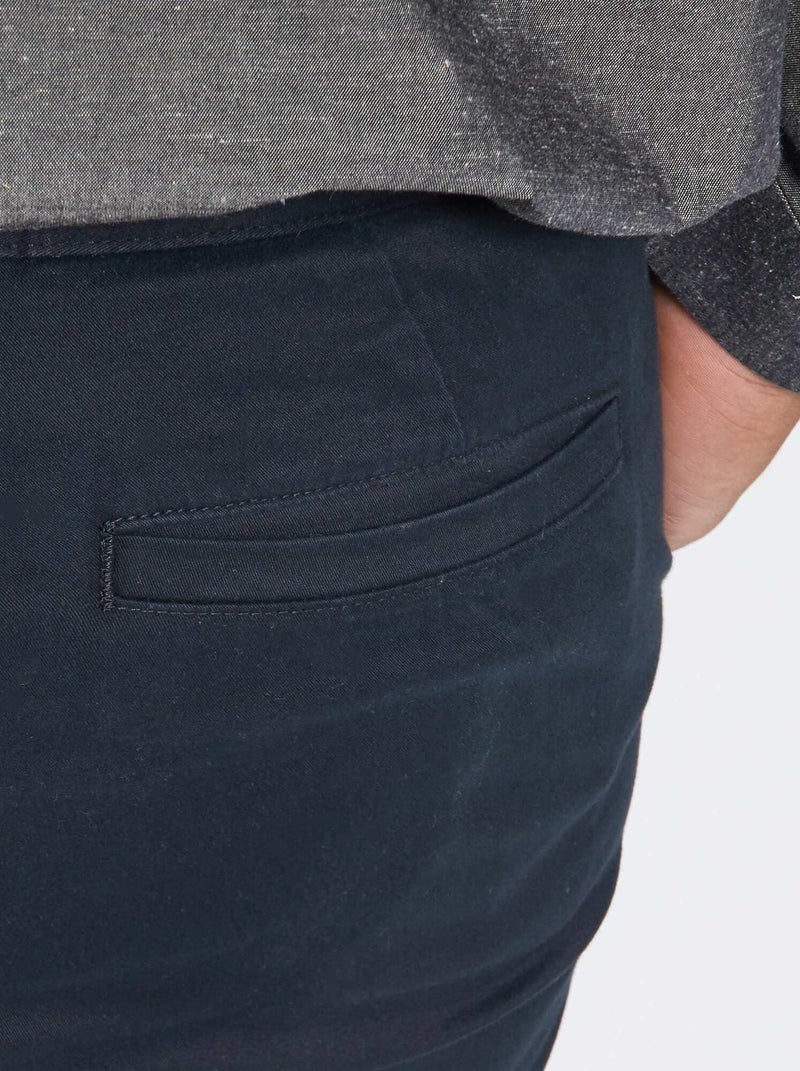 Chino slim en coton stretch - L30 Noir - Kiabi