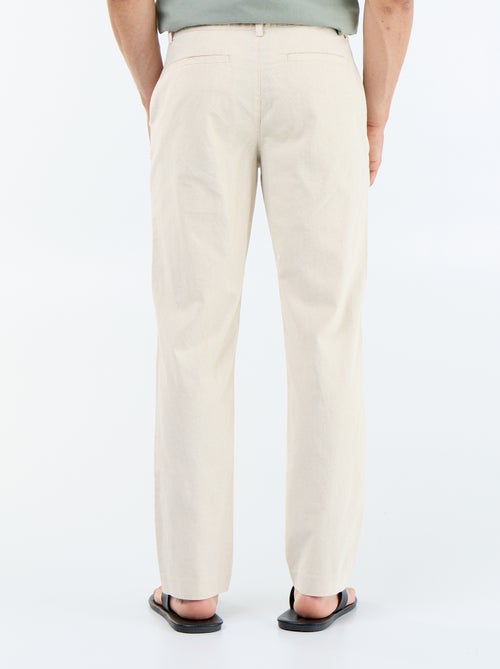 Chino uni taille standard - Kiabi