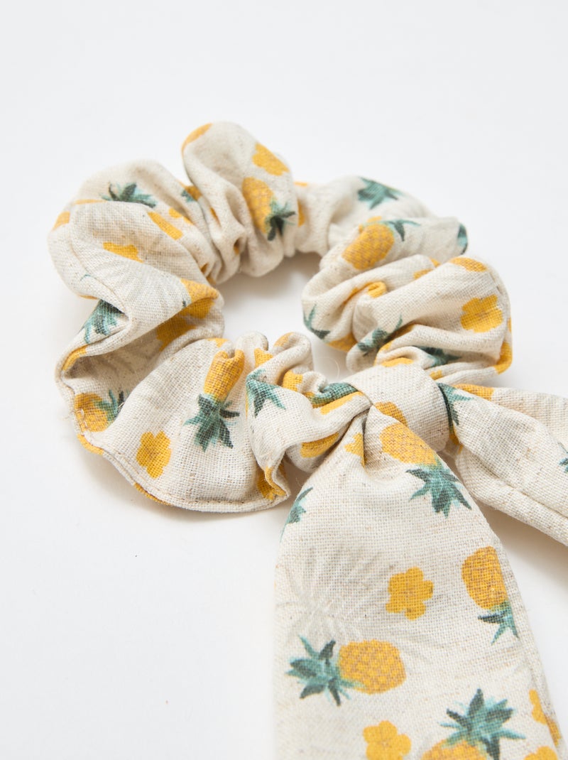 Chouchou ananas avec noeud long Jaune - Kiabi