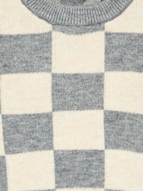 Chunky Knit Checkerboard Sweater - Kiabi
