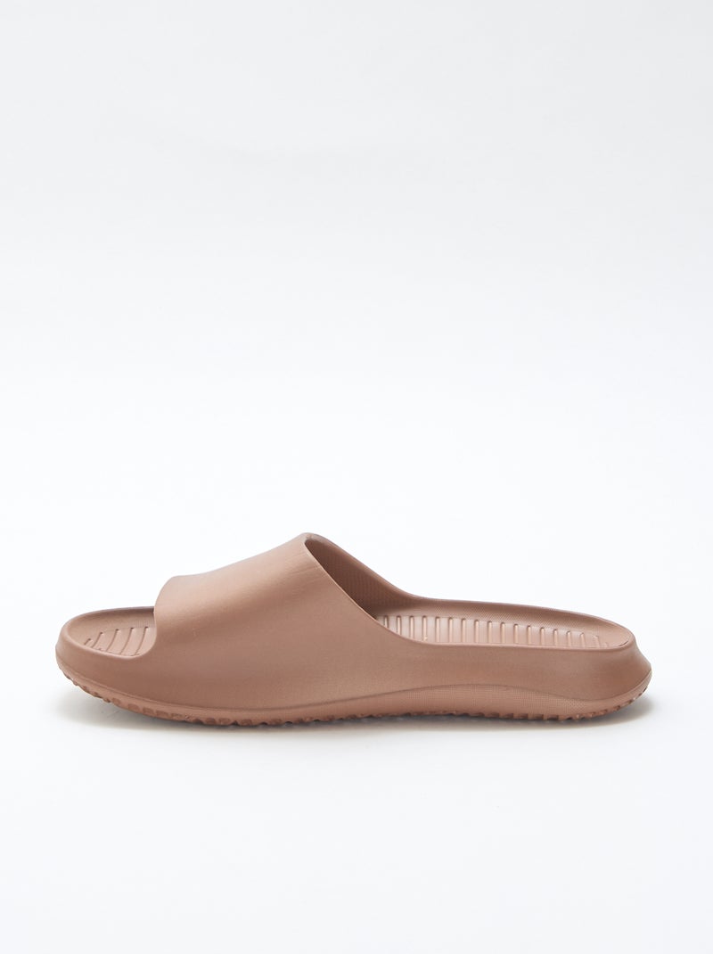 Ciabatte da piscina con zeppa Marrone - Kiabi