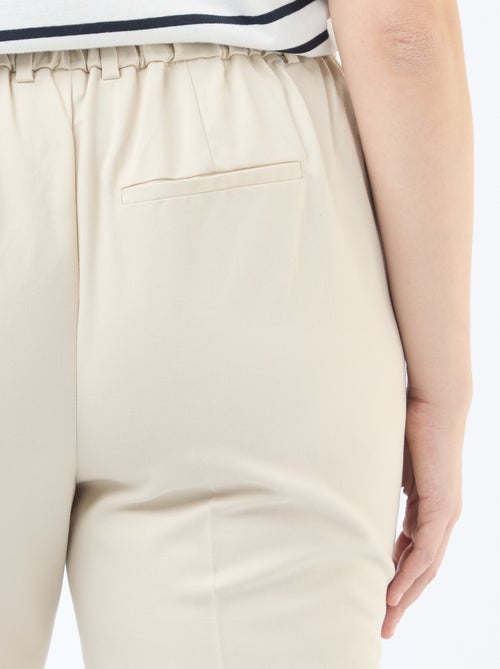 Cigarette trousers with zip and hook fastening - Kiabi