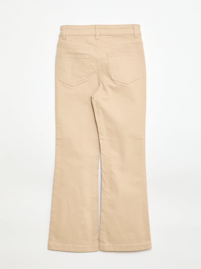 Classic flared jeans Beige - Kiabi