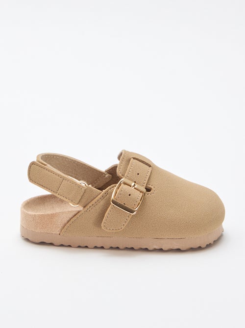 Clogs aus Wildlederimitat mit Klettverschluss - Kiabi