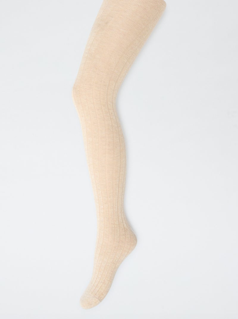 Collant caldi in maglia a coste - Set di 2 Marrone - Kiabi