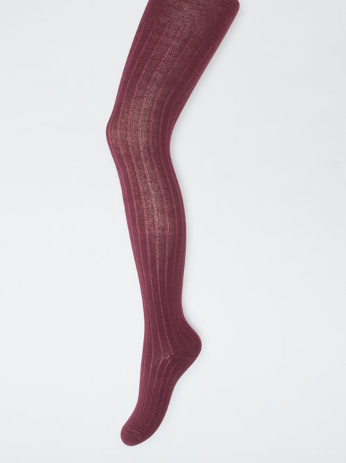 Collants chauds en maille côtelée - Lot de 2 - Kiabi
