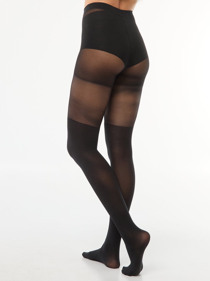 Collants effet chaussettes Noir - Kiabi