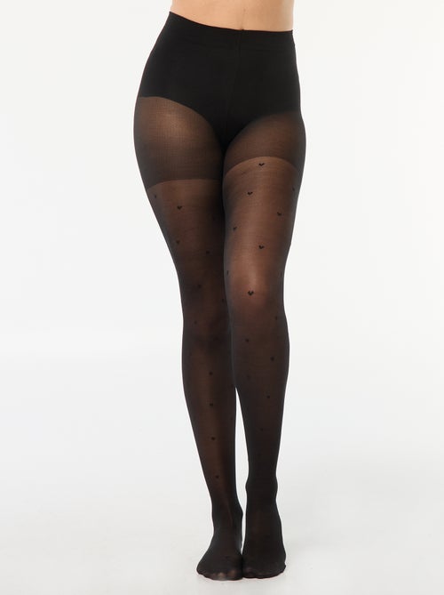 Collants plumetis à cœur - Kiabi