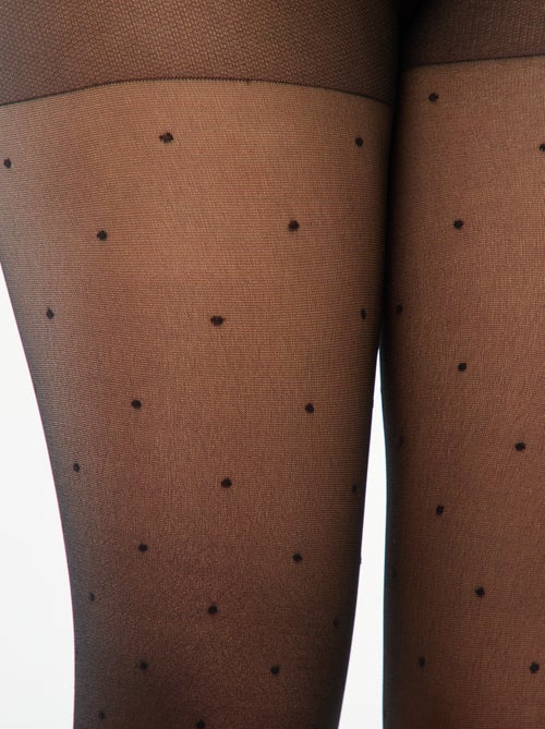 Collants plumetis à pois - 30D - Kiabi