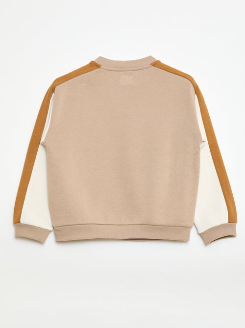 Color Block Crew Neck Sweatshirt - Kiabi