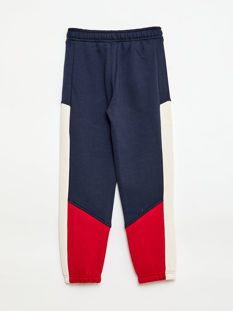 Color Block Fleece Joggers Blue - Kiabi