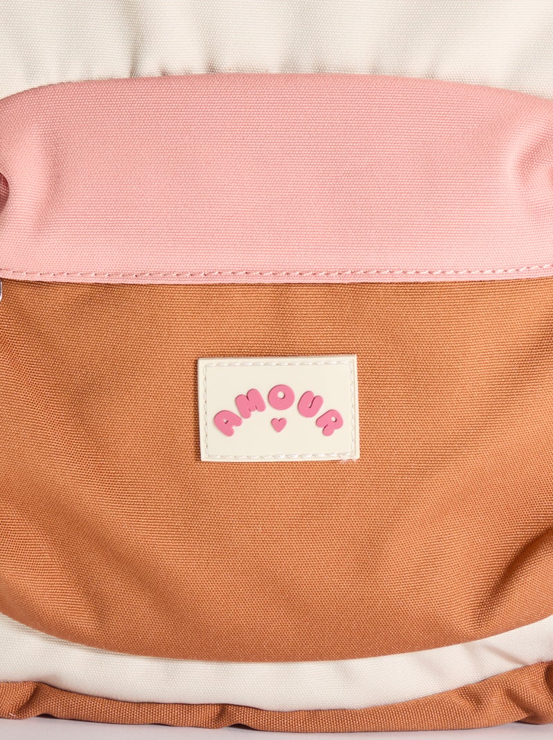 Color-Block Rucksack Beige - Kiabi