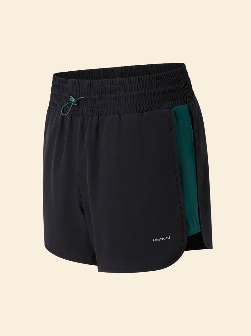 Color Block Sports Shorts - (ekstract) Black - Kiabi