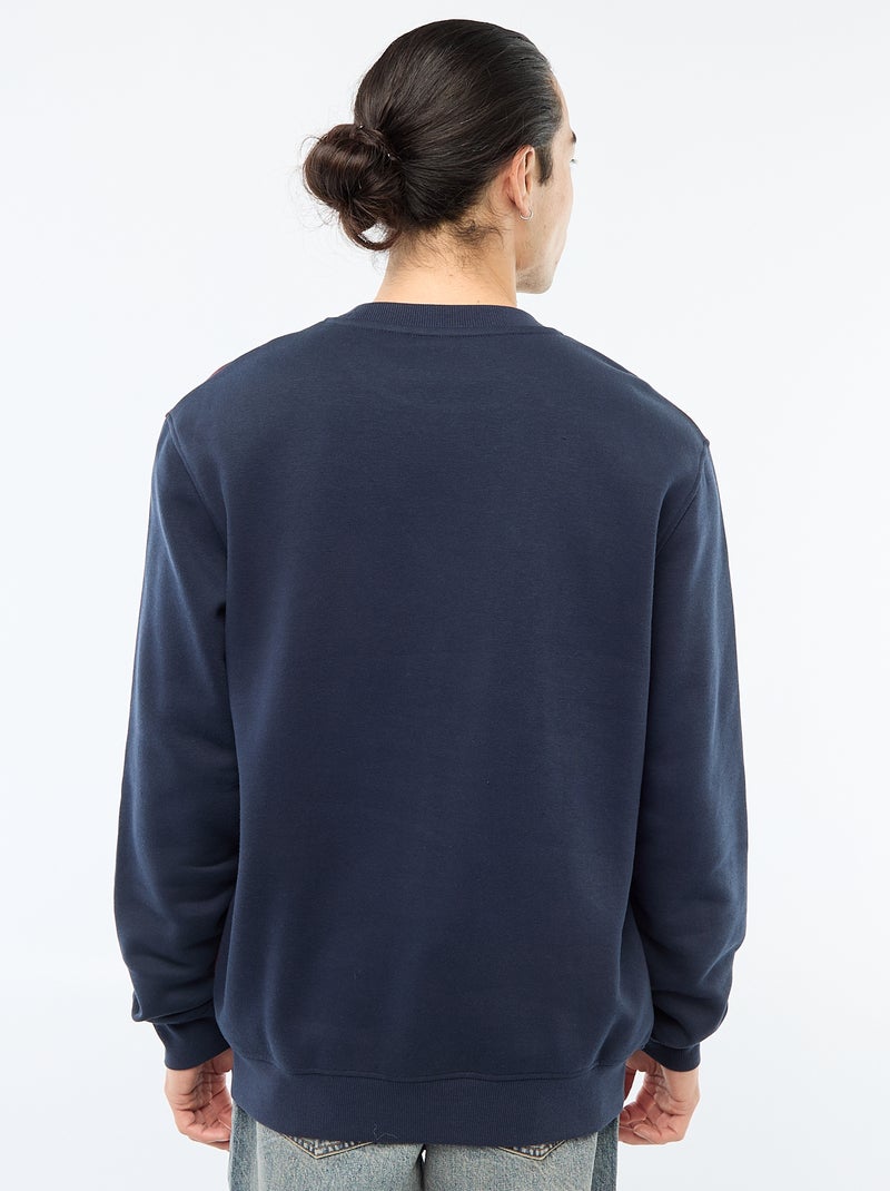 Colorblock Sweatshirt with Sportswear Style Blue - Kiabi