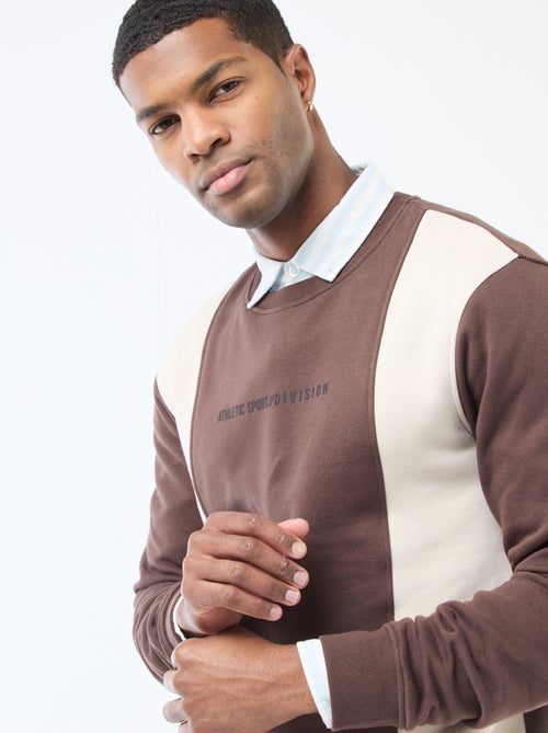 Colorblock Sweatshirt with Sportswear Style - Kiabi