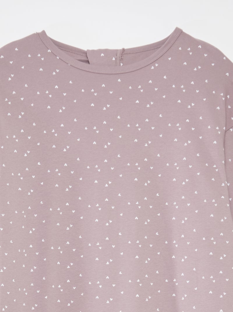 Combinaison de nuit avec ouverture zippée - collection facile à enfiler ROSE - Kiabi