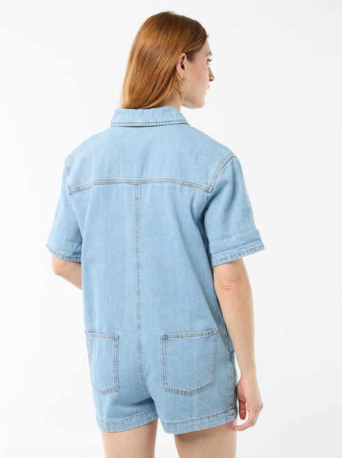 Combinaison en jean courte - Kiabi