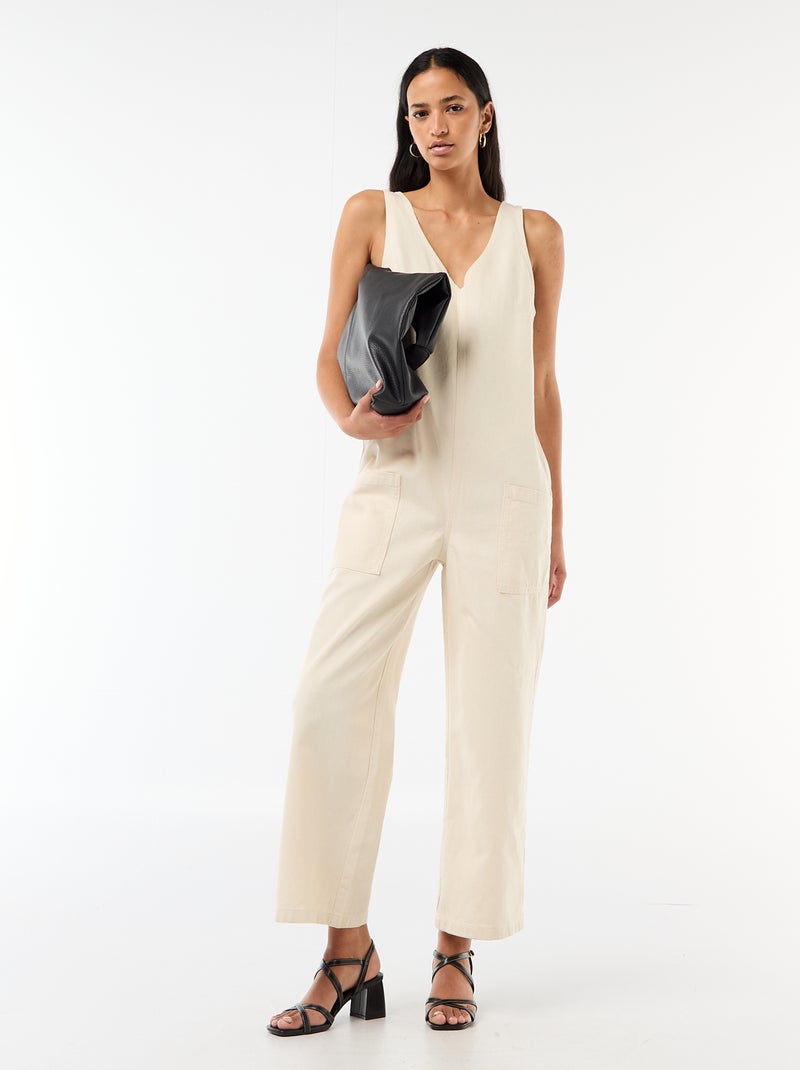 Combinaison large sans manches Blanc - Kiabi