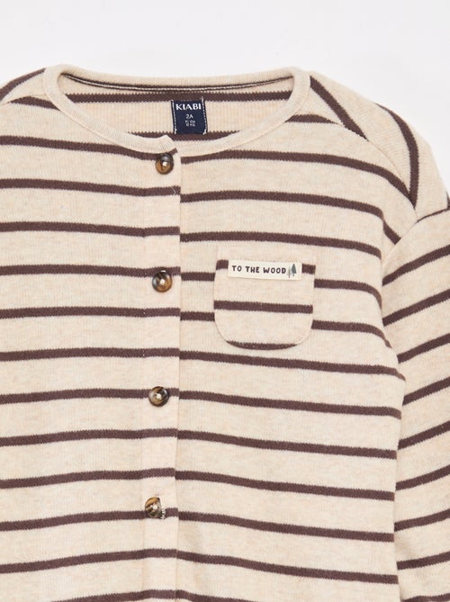 Combinaison longue en maille doudou - Kiabi