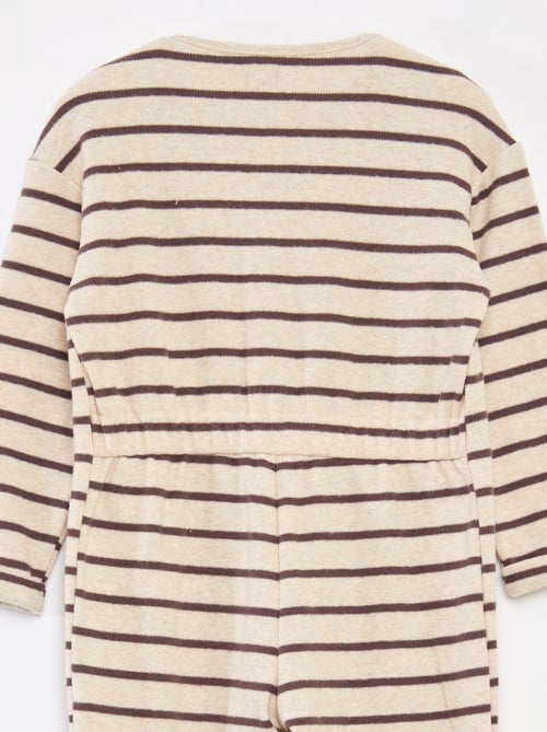 Combinaison longue en maille doudou - Kiabi